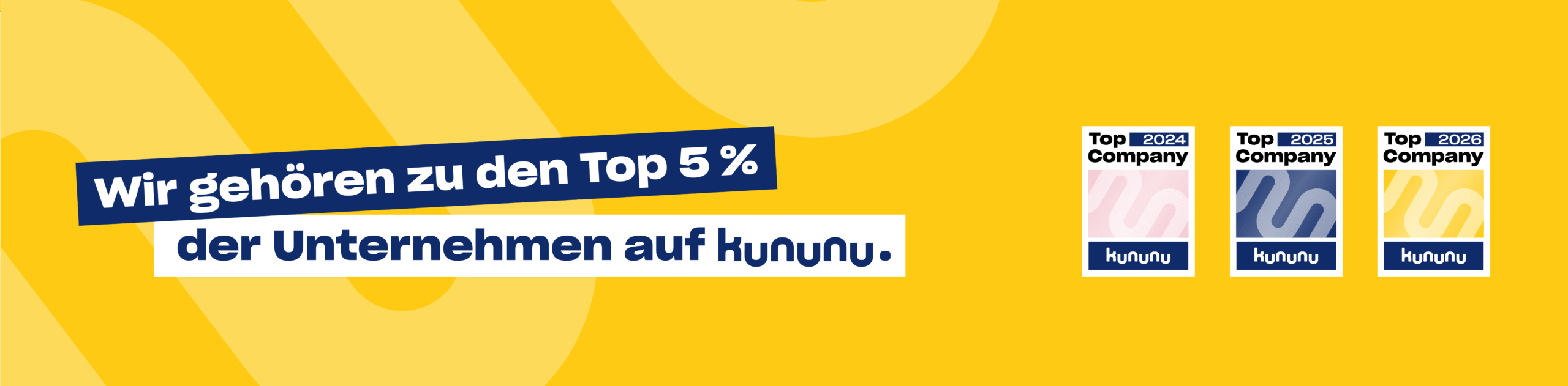 Wir sind Kununu Top Company seit 2022. Hier siehst du unsere Preise aus den letzten 3 Jahren.
